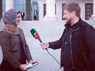 Кадыров покраснел перед журналисткой Кадыров покраснел перед журналисткой