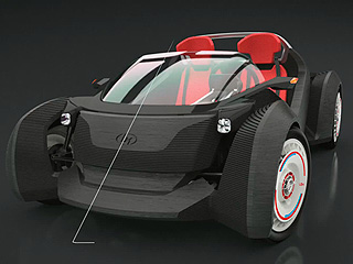 На 3D-принтере напечатан первый автомобиль На 3D-принтере напечатан первый автомобиль