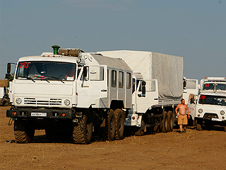Третий гумконвой добрался до Донецка Третий гумконвой добрался до Донецка