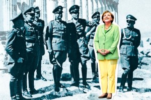 Меркель появилась в окружении нацистов Меркель появилась в окружении нацистов