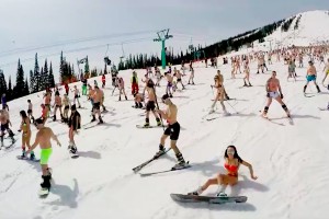 Бикини-спуск в Шерегеше поставил рекорд Бикини-спуск в Шерегеше поставил рекорд