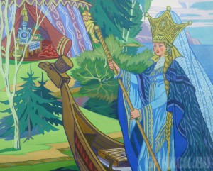 Музей Ткачевых перенесет брянцев в «Волшебный мир литературы» С.И. Куклинский. Иллюстрация к сказке Ершова «Конек-Горбунок» («Царь-девица»), 1941