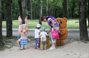 На Кургане Бессмертия поселились Винни Пух и Пятачок