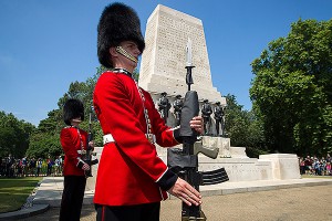 Королевский гвардеец угрожал туристу винтовкой Королевский гвардеец угрожал туристу винтовкой
