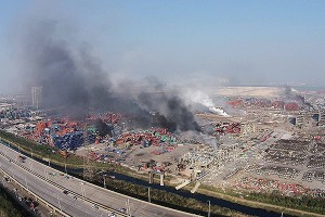 На складе в Китае прогремел новый взрыв На складе в Китае прогремел новый взрыв