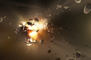 Надвигающийся на Землю астероид (фото) Надвигающийся на Землю астероид (фото)