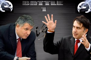 Саакашвили побил Авакова в Mortal Kombat Саакашвили побил Авакова в Mortal Kombat