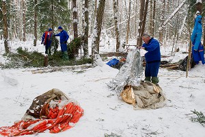 Экипаж МКС выжил в зимнем лесу Экипаж МКС выжил в зимнем лесу