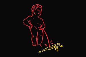 Террористам ответили писающим мальчиком Террористам ответили писающим мальчиком