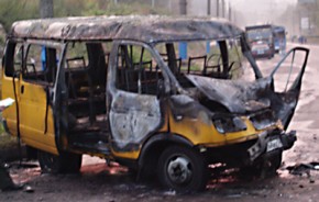 Ужасная автокатастрофа: взорвалось маршрутное такси Последствия ДТП