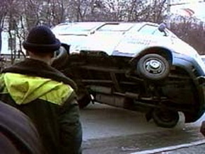 В Бежице перевернулась маршрутка